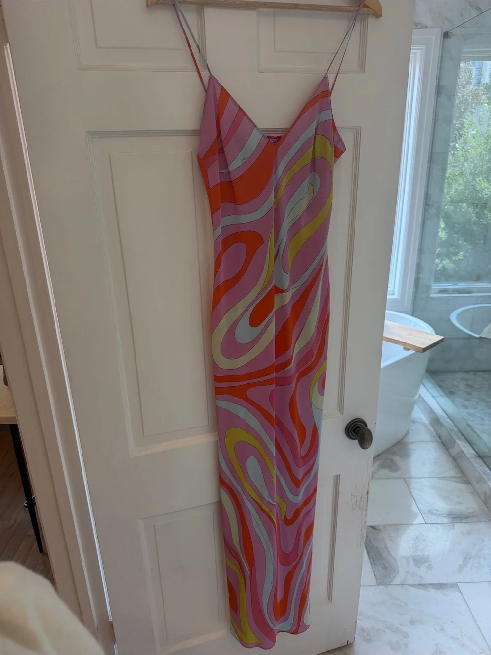 Pucci Marmo Print Silk Maxi Dress